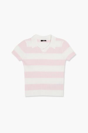 Girls Sweater-Knit Striped Top (Kids)
