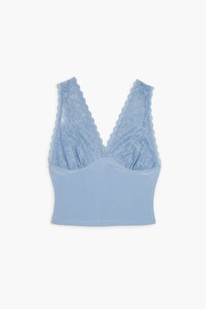 Lace Scalloped-Trim Tank Top