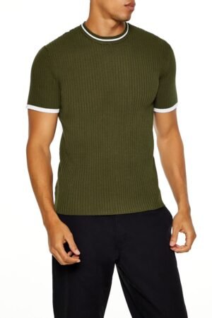 Sweater-Knit Ringer Tee